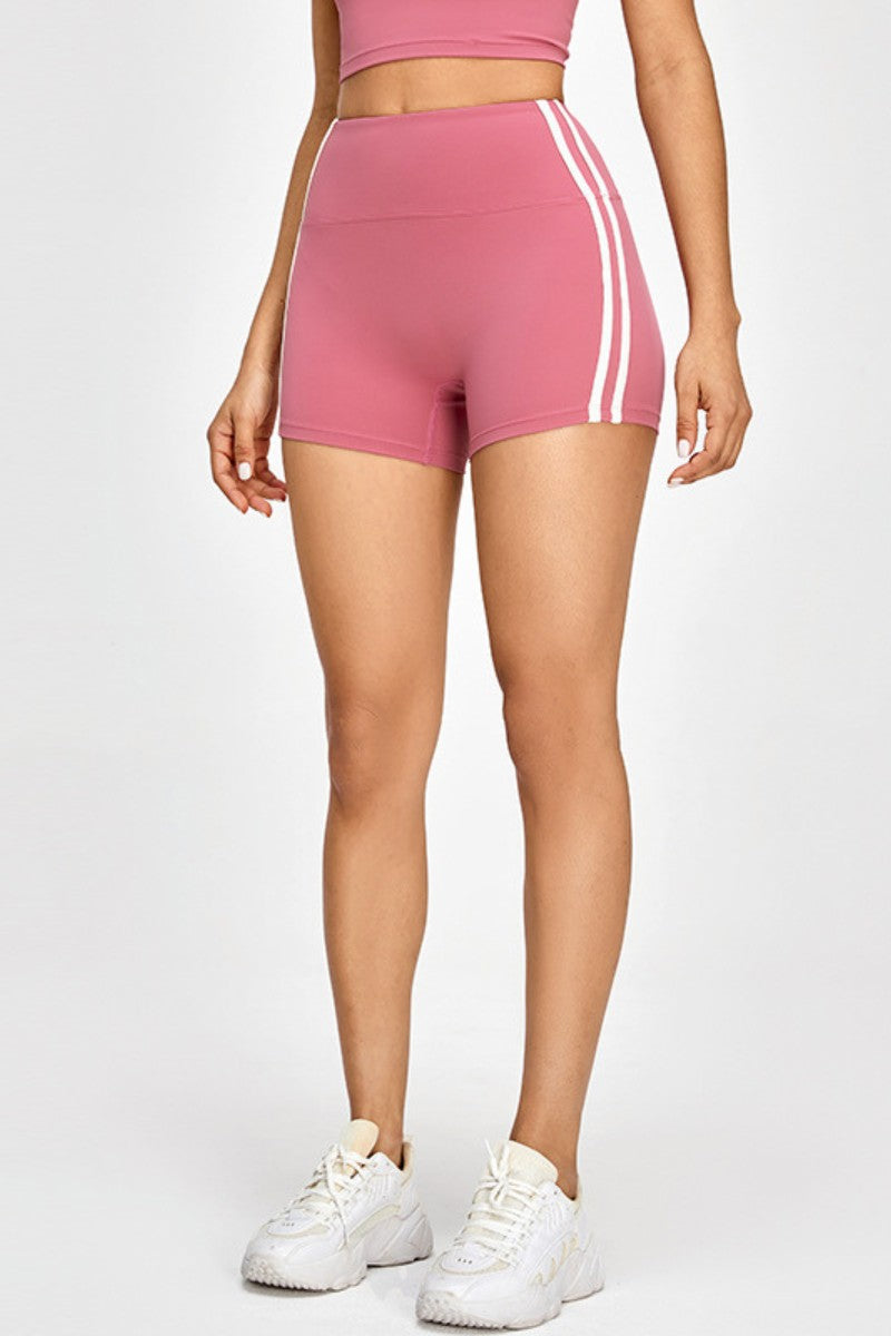Striped High-Waist Shorts