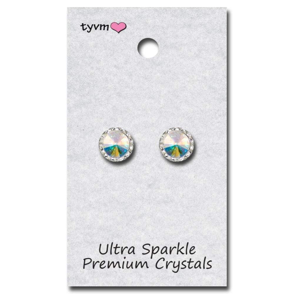 11 mm Center Stone Post Earrings (98011P)