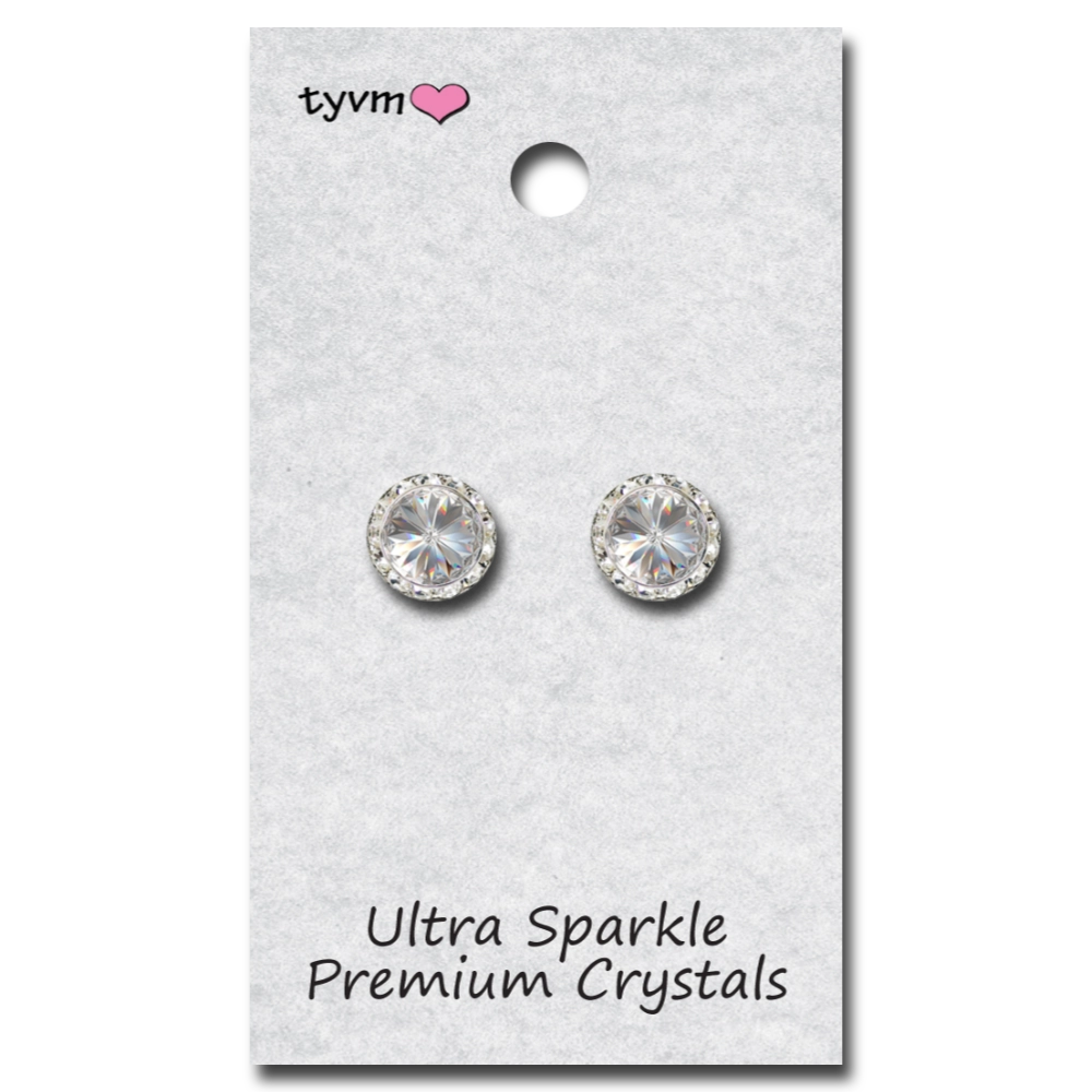 11 mm Center Stone Post Earrings (98011P)