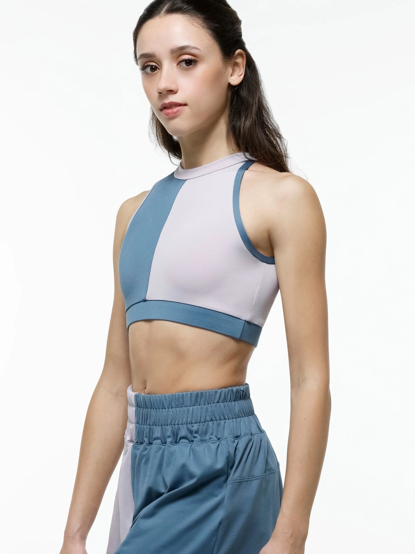 Oxford Mock Neck Top (4028A)