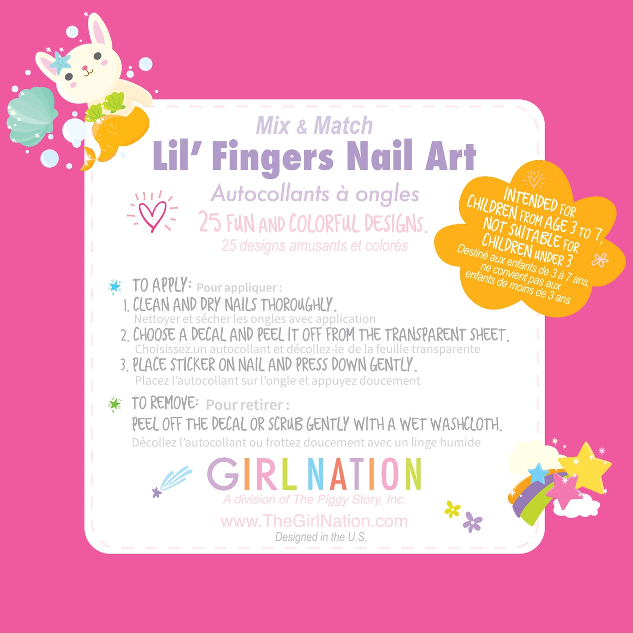 Magical Unicorn Bracelet and Nail Sticker Girly Gift Pack