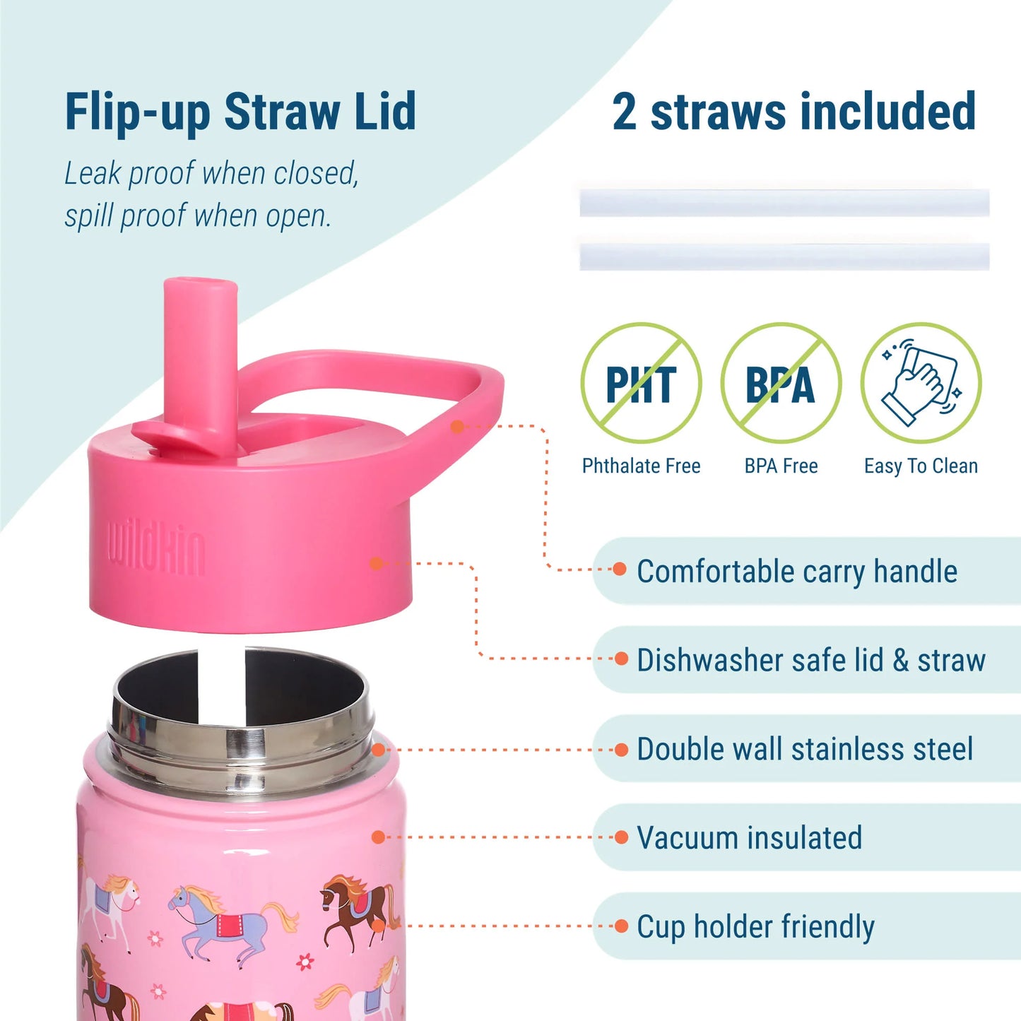 Horses Steel Bottle 14 oz (20708)