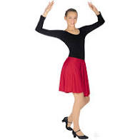 red adult pull on character skirt