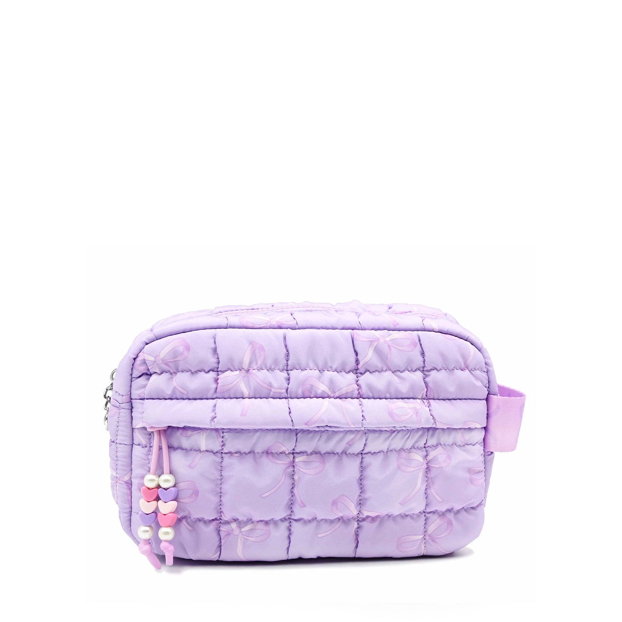 Quilted Scrunchies Bow Printed Pouch