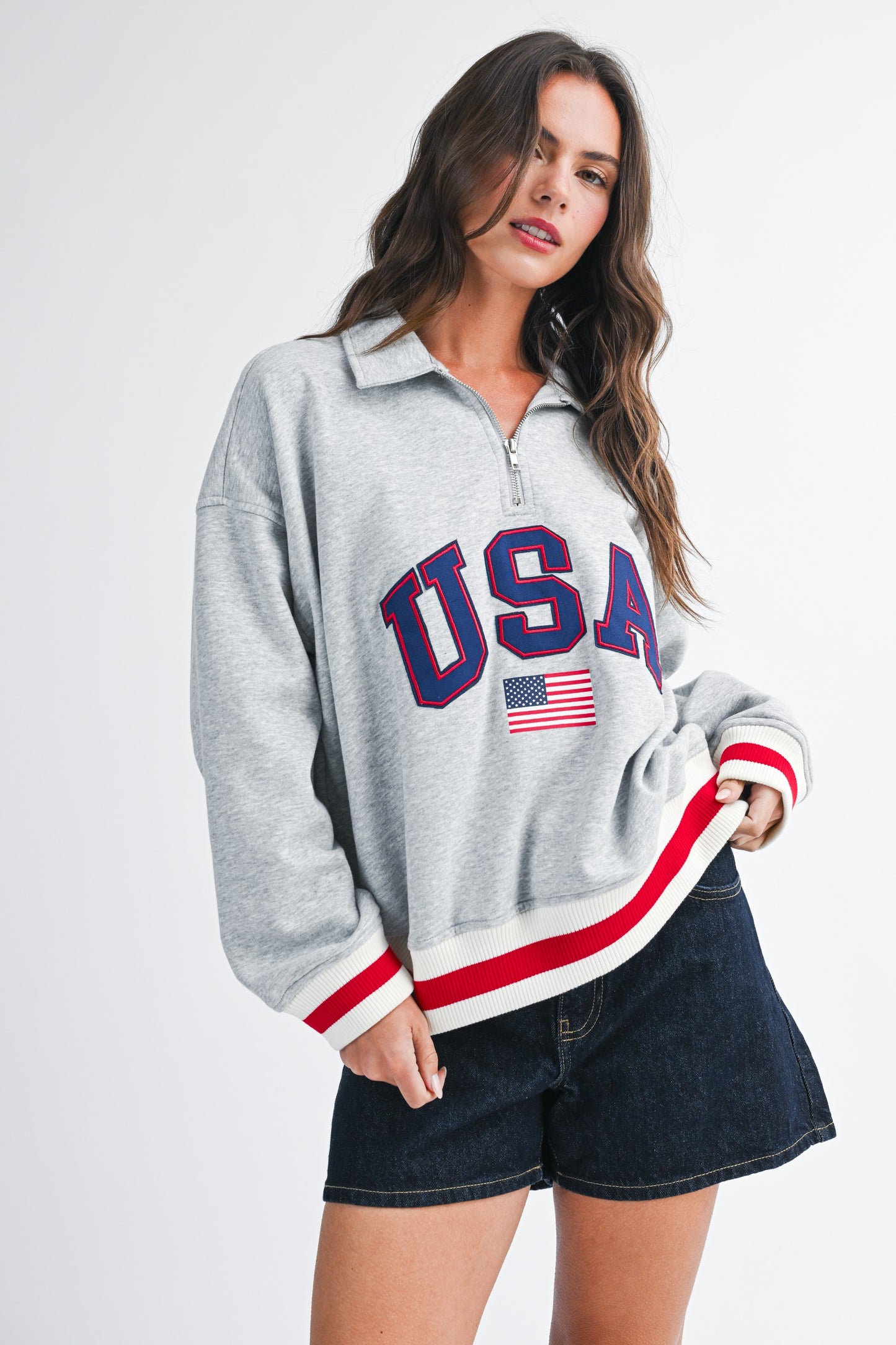 USA Quarter-Zip Pullover