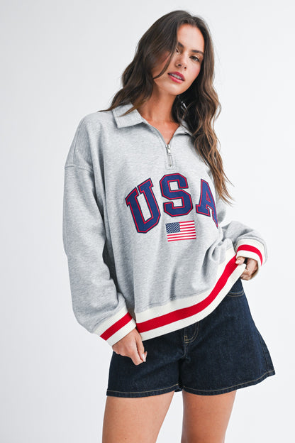 USA Quarter-Zip Pullover