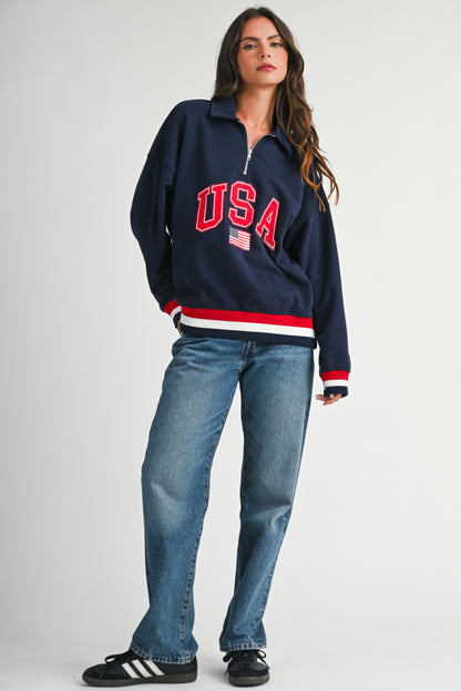 USA Quarter-Zip Pullover