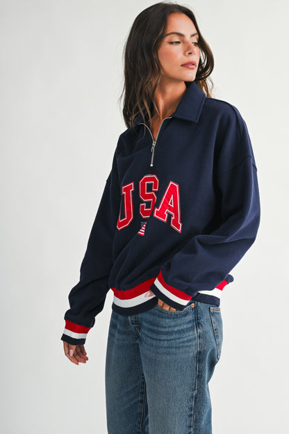 USA Quarter-Zip Pullover