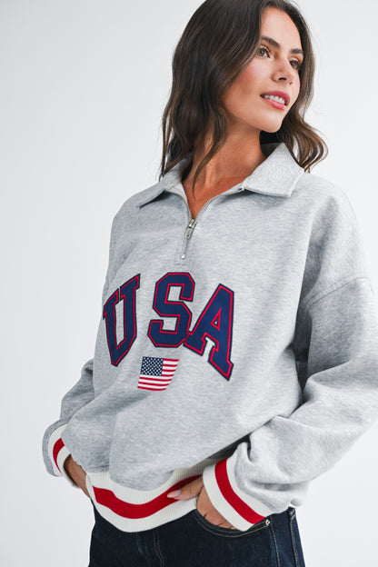 USA Quarter-Zip Pullover