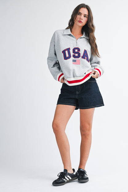 USA Quarter-Zip Pullover