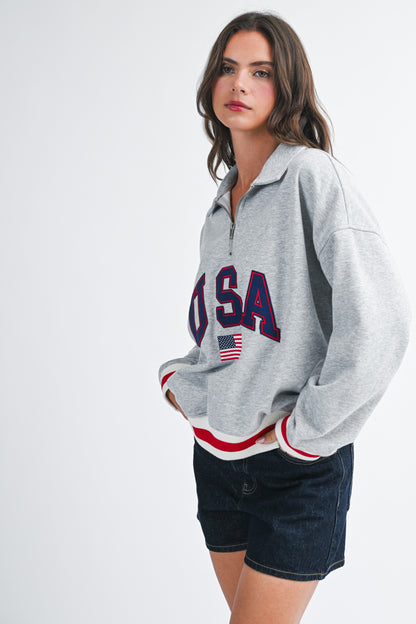 USA Quarter-Zip Pullover