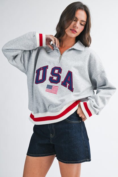 USA Quarter-Zip Pullover