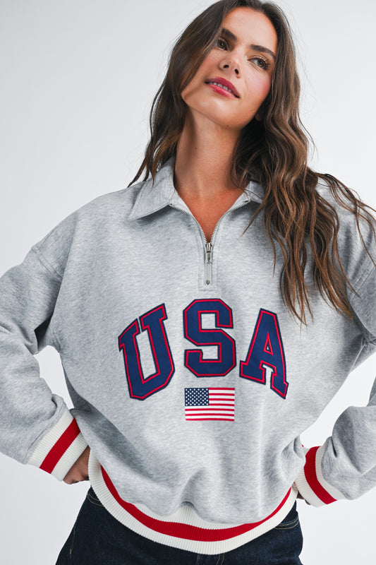 USA Quarter-Zip Pullover