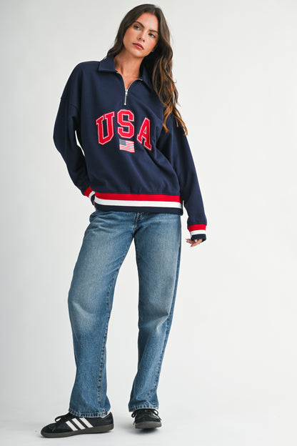 USA Quarter-Zip Pullover