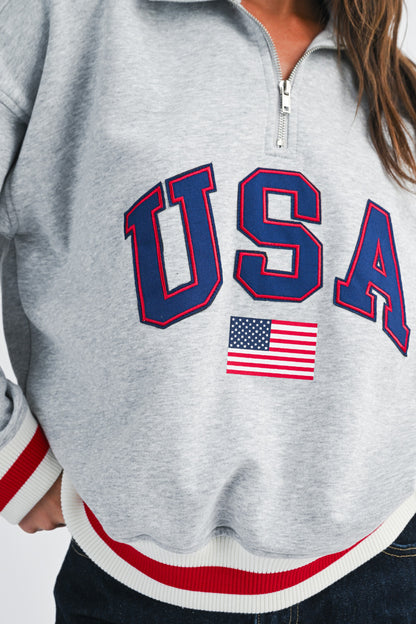 USA Quarter-Zip Pullover