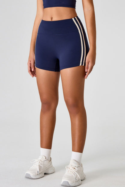 Striped High-Waist Shorts