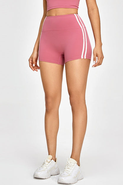Striped High-Waist Shorts