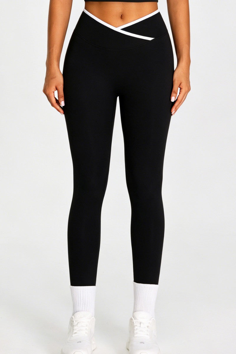 Cross-Waist High Stretch Leggings