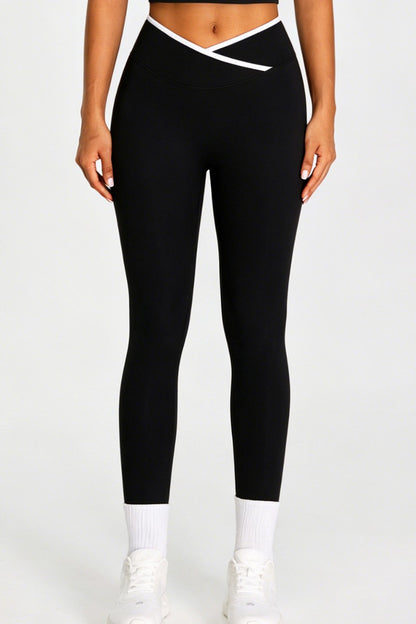 Cross-Waist High Stretch Leggings
