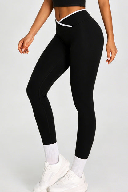 Cross-Waist High Stretch Leggings