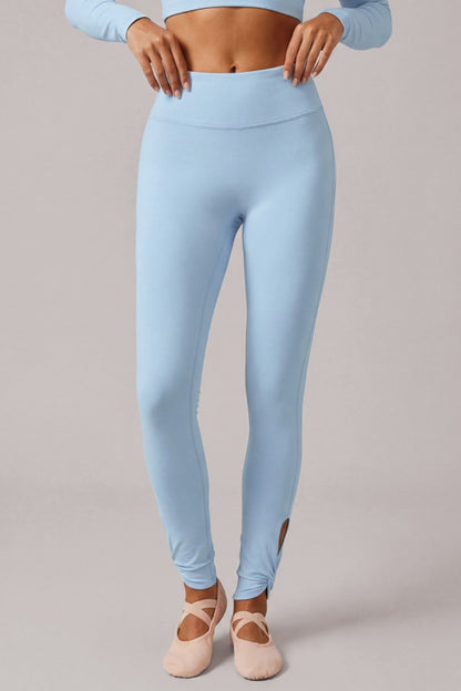 Side-Cut Pleated High Rise Leggings