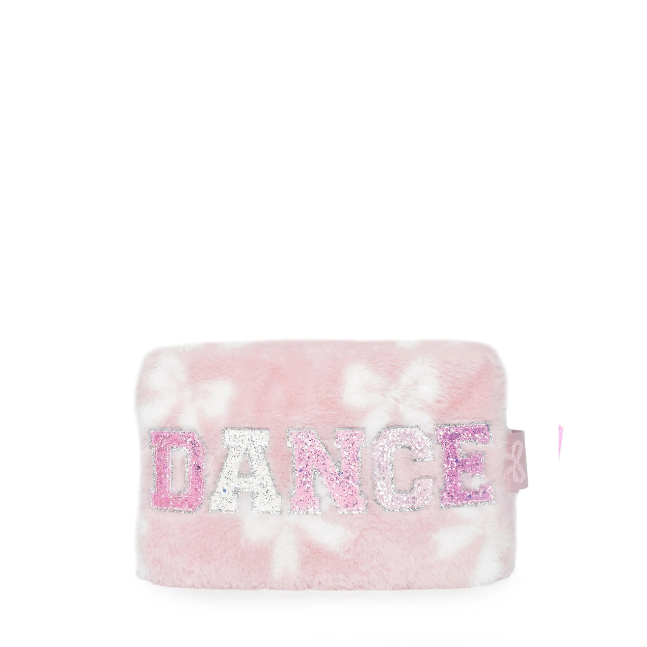 Dance Patch Plush Bow Print Pouch