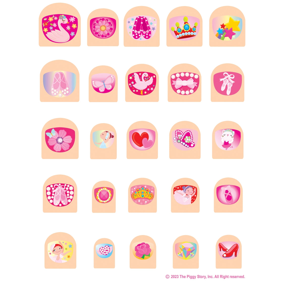 Ballet Bracelet and Nail Sticker Gift Set