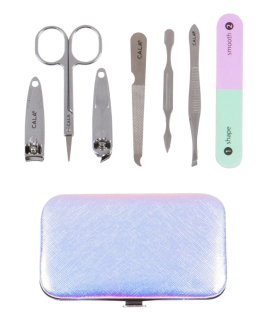 Cala 7 Piece Manicure Nail Set Implements Clipper Gift