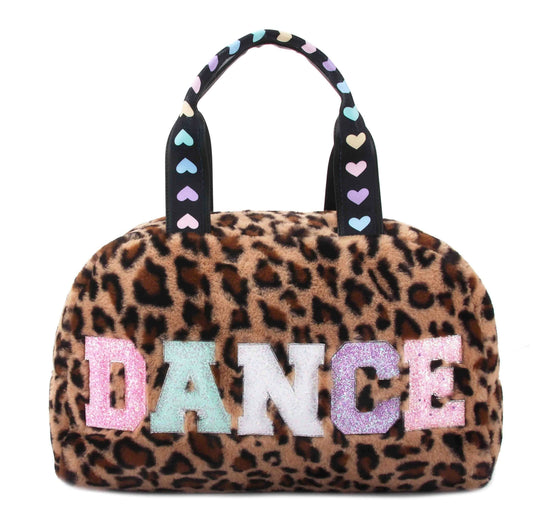 Dance Leopard Plush Medium Duffle Bag