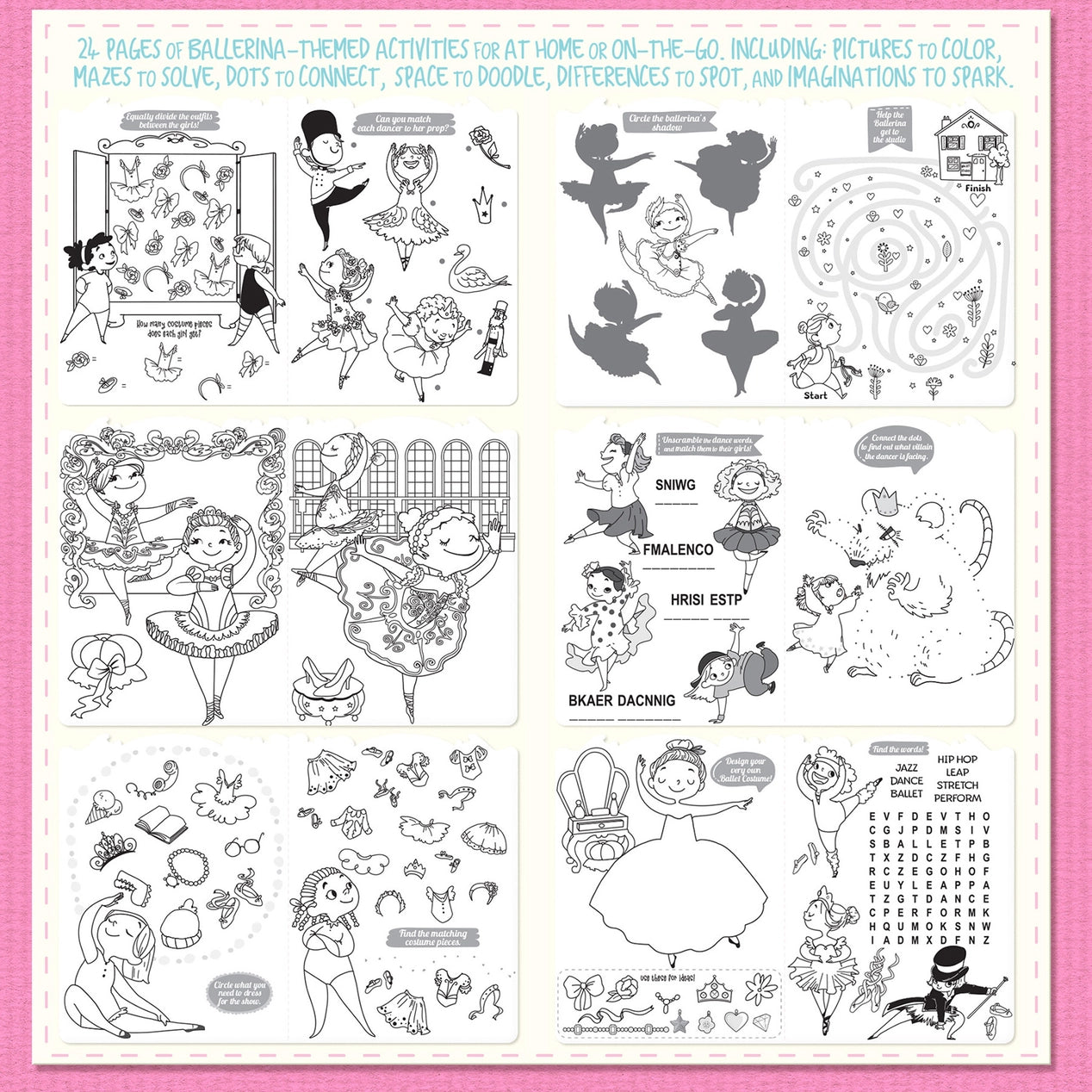 Little Book of Big Fun | Ballerina Activity Book + Stickers