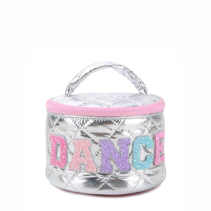 Dance Metallic Round Quilted Glam Bag