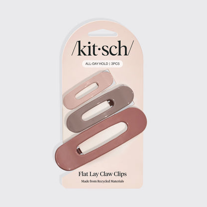 Flat Lay Claw Clip 3pc Ultra Glossy Terracotta