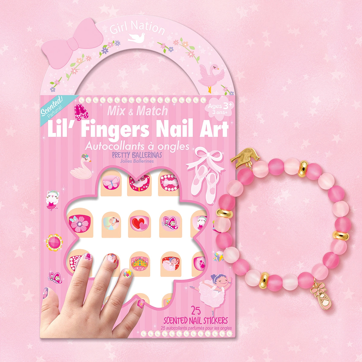 Ballet Bracelet and Nail Sticker Gift Set