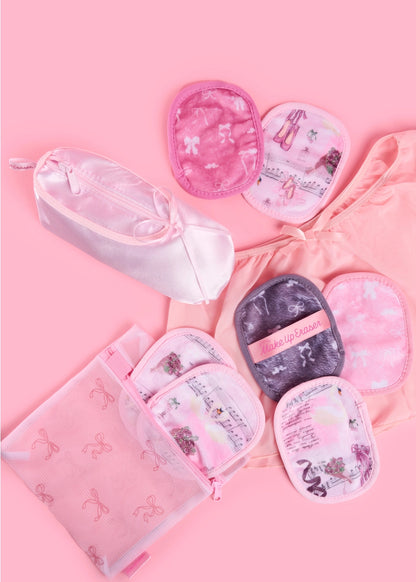 Ballet Core Makeup Eraser 7-Day Set | Bonus Pointe Shoe Case