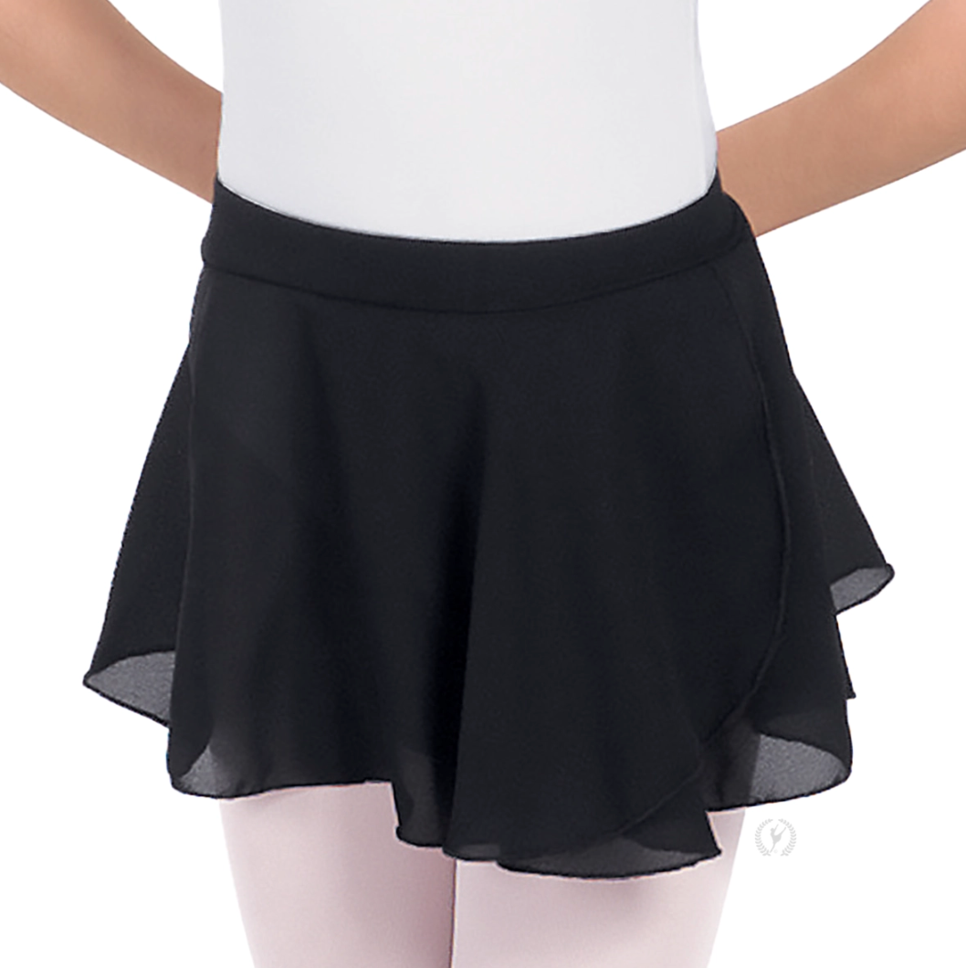 Girls Chiffon Mock Wrap Pull On Skirt (10127)