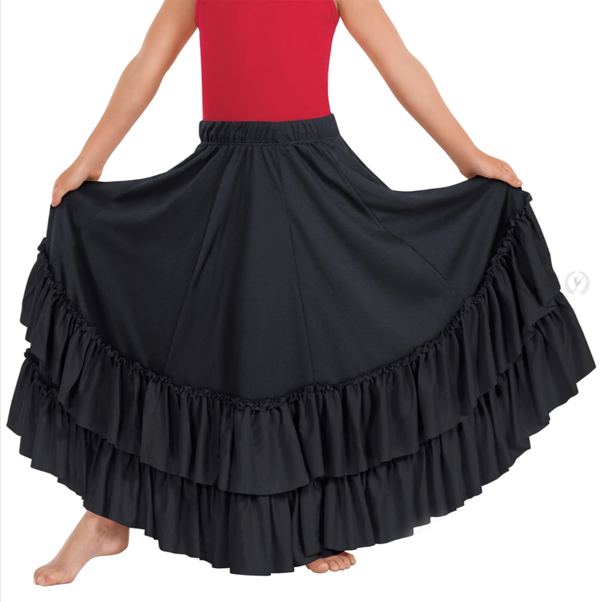 Youth Double Ruffle Skirt (Flamenco Skirt)