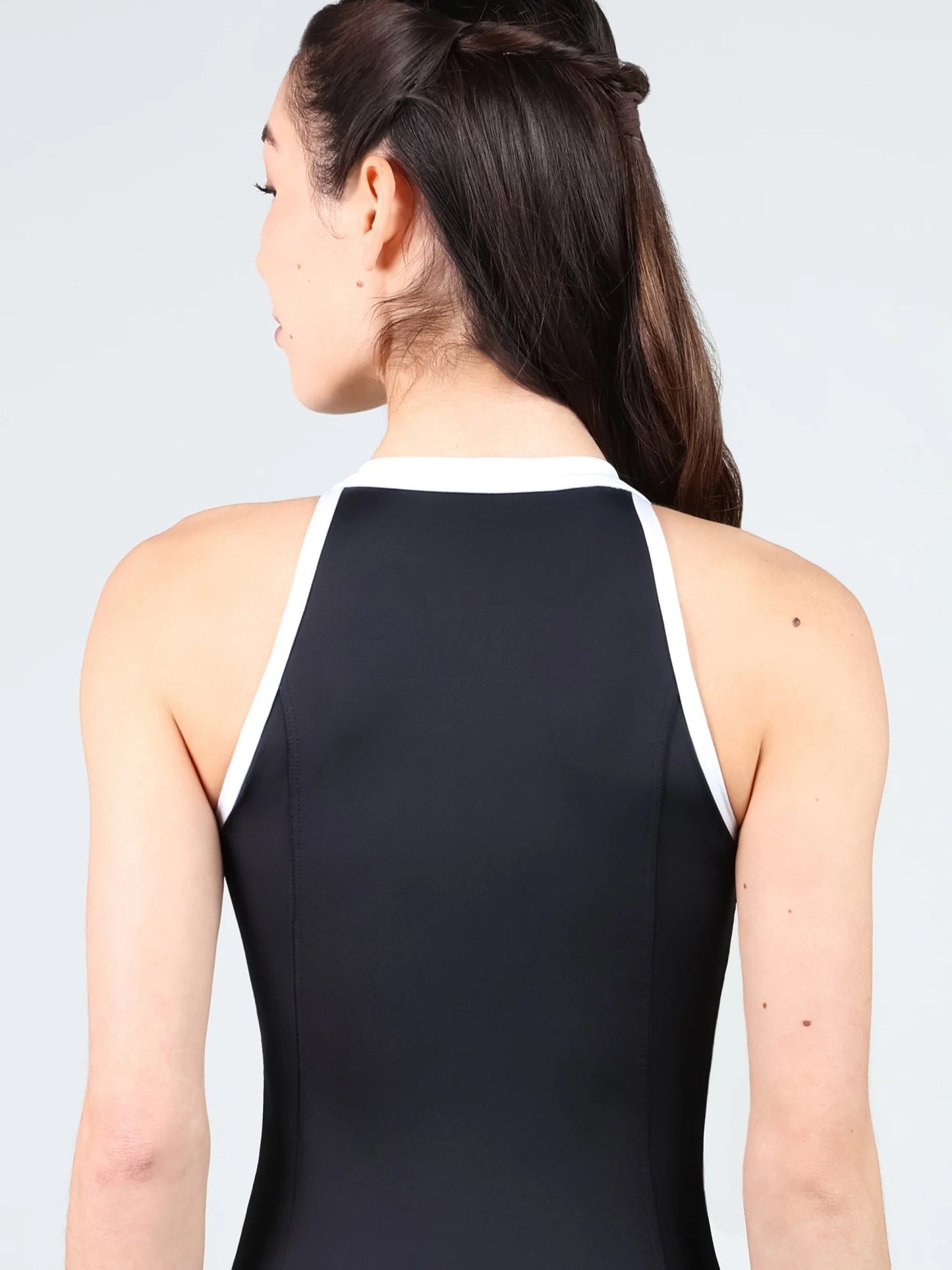 Varsity Zip Front Mock Neck Leotard (2848A)