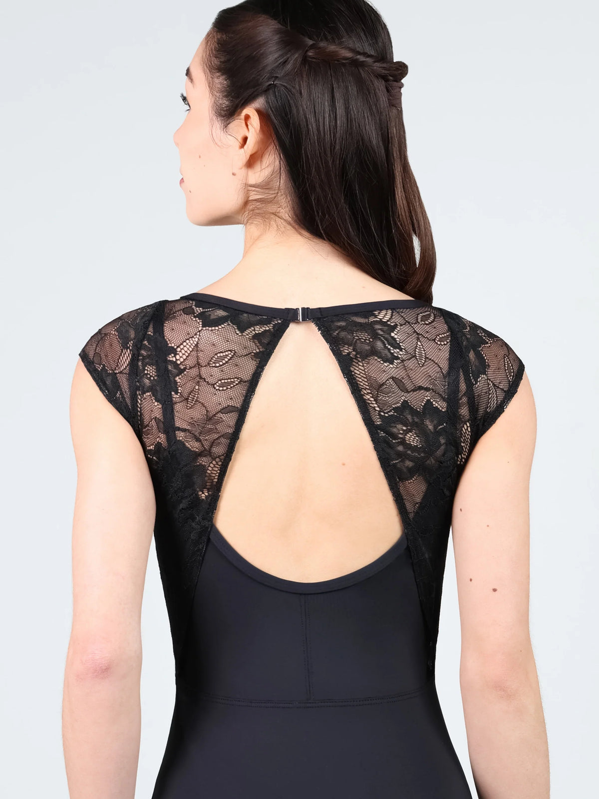 Venice Lace Overlay Cap Sleeve Leotard (2866A)