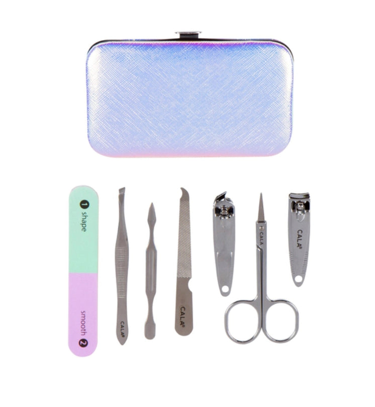 Cala 7 Piece Manicure Nail Set Implements Clipper Gift