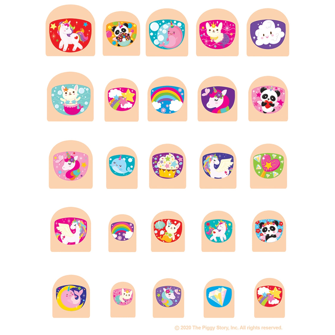 Magical Unicorn Bracelet and Nail Sticker Girly Gift Pack