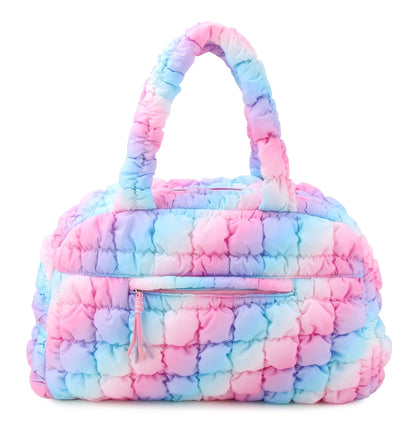 Quilted Scrunchies Ombre Medium Duffle Bag