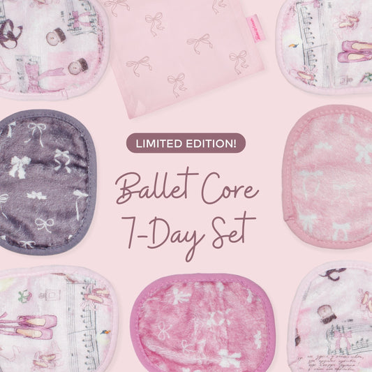 Ballet Core Makeup Eraser 7-Day Set | Bonus Pointe Shoe Case