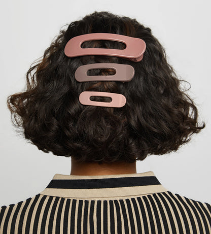 Flat Lay Claw Clip 3pc Ultra Glossy Terracotta