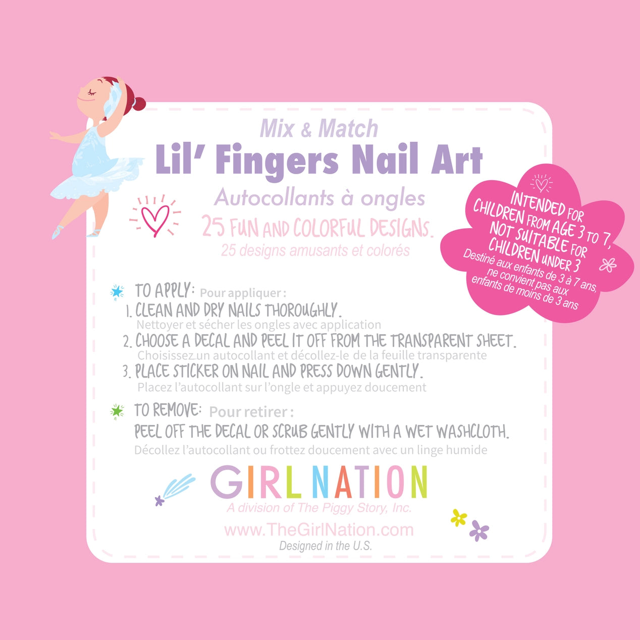 Ballet Bracelet and Nail Sticker Gift Set