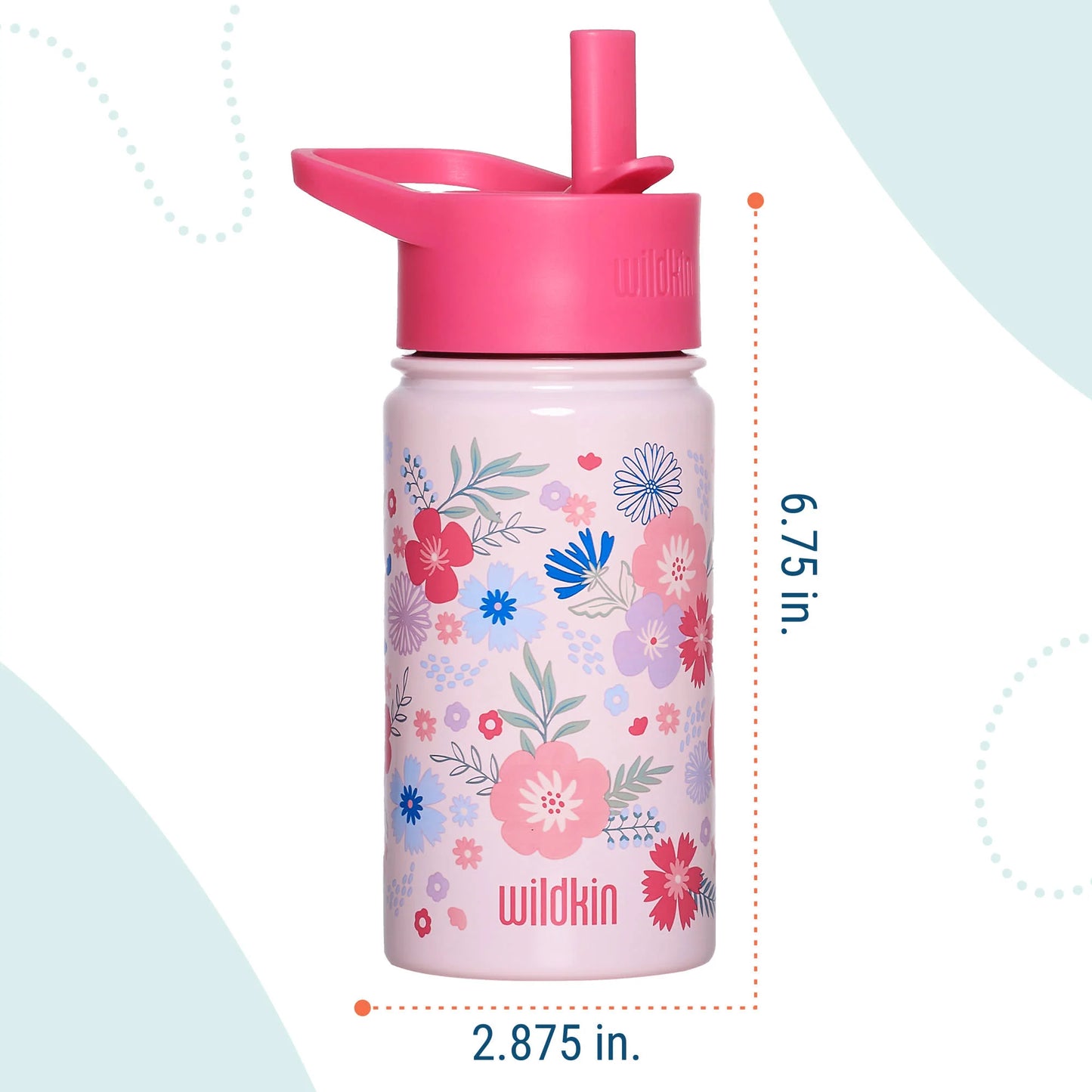 Pink Floral Steel Bottle 14 oz (20920)