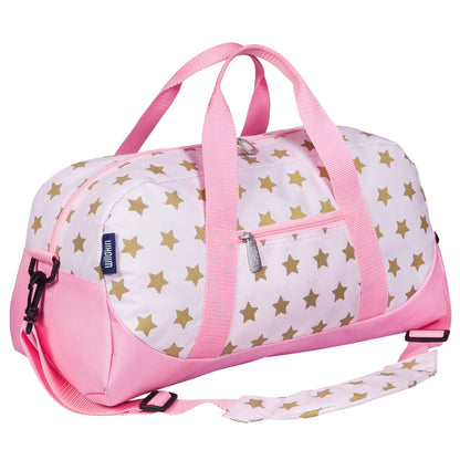 Pink and Gold Stars Overnighter Duffel Bag (25804)