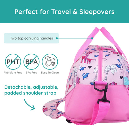 Pink Dino Overnighter Duffel Bag (JOJ-25944)