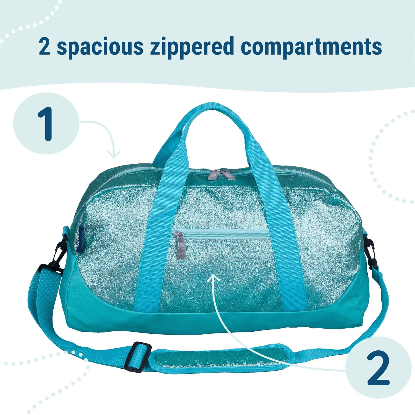 Blue Glitter Overnighter Duffel Bag (25905)