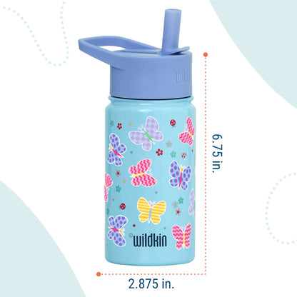 Butterfly Garden Blue Steel Bottle 14 oz (20113)