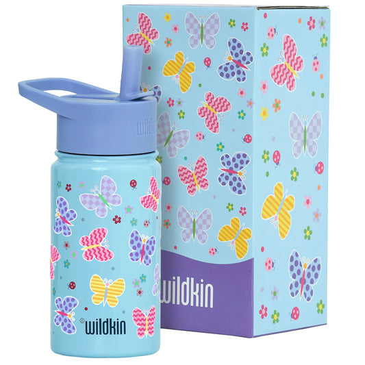 Butterfly Garden Blue Steel Bottle 14 oz (20113)